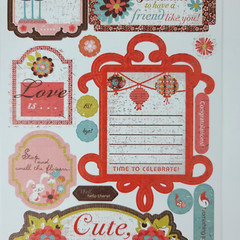 3 Basic Grey Konnichiwa Sticker Sheets Asian Kawaii Home Sweet Home Love Friend
