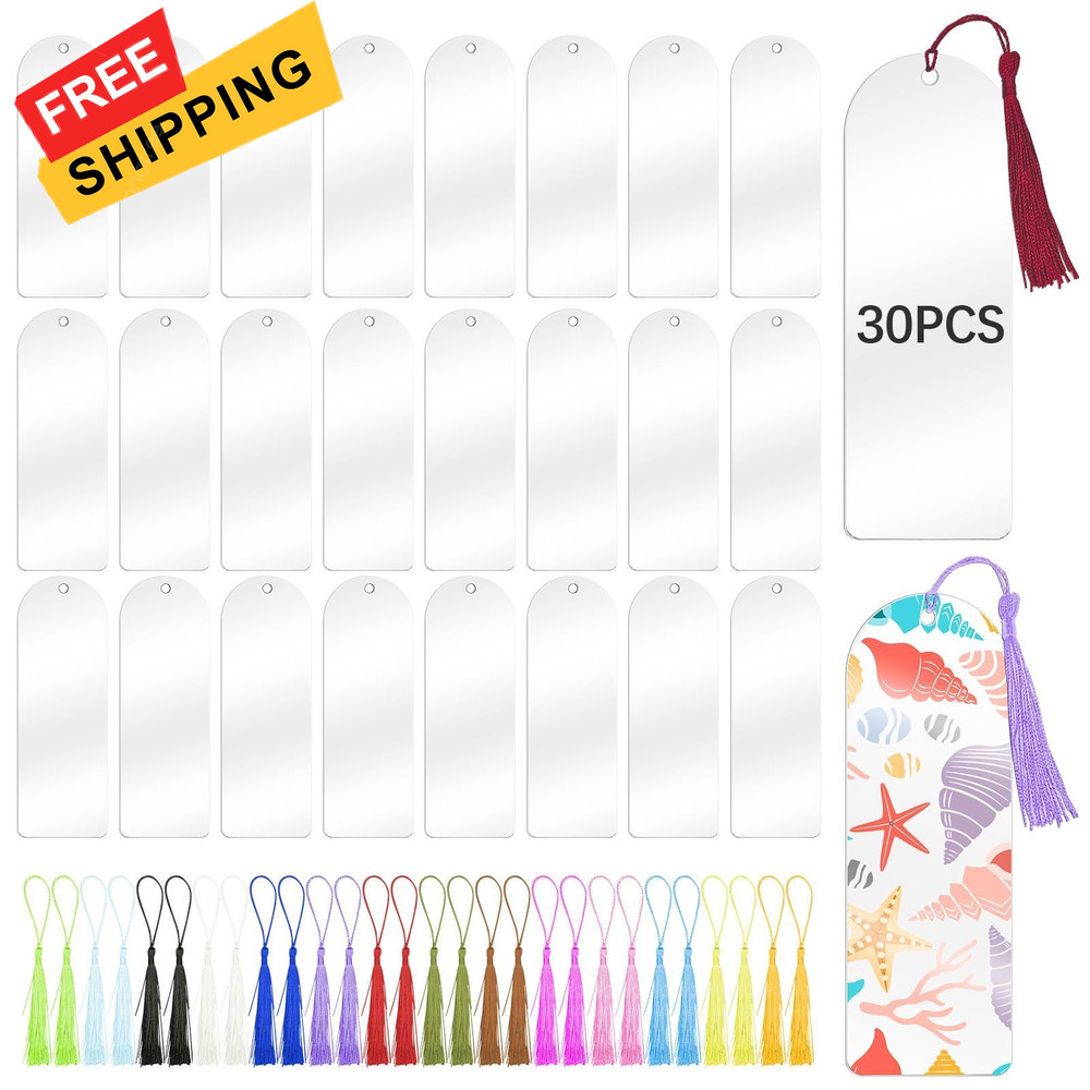 30 Pcs Clear Acrylic 5.9″ x 1.96″/15 x 5cm, 1mm thickness, Semicircle, 30