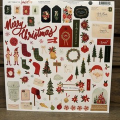 Carta Bella Letter To Santa 6×6 Scrapbook Paper Pad & Sticker Lot