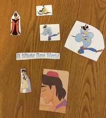 Disney’s Aladdin Ephemera/Scrapbook/Junk Journal Lot – 24 pieces!