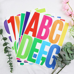 18 Sheets Letter Number Stickers, 5 Inch Self-Adhesive Vinyl Alphabet Punctuatio