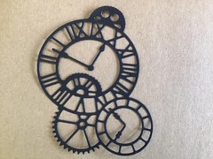 CLOCK GEARS COGS Steampunk card stock die cut embellishments 3-1/4″ x 3″ 6 Pcs