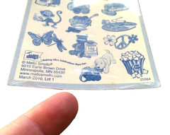 Vintage Mello Smellos Popcorn Scented Scratch & Sniff Smelly Stickers NOS SEALED