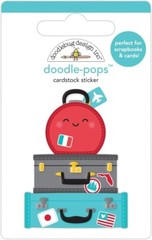 DOODLEBUG DOODLE-POPS 3D STICKERS – GET PACKIN – 2.5″ x 3.75″ – SUITCASES
