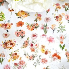 100 Waterproof Botanical Flower Stickers – Perfect for Journaling & Crafts
