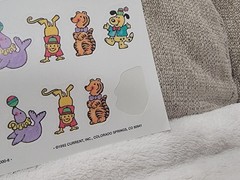 Vintage Current Inc CIRCUS ANIMALS 1992 Sticker Sheet Seal Bear Tiger Monkey Dog