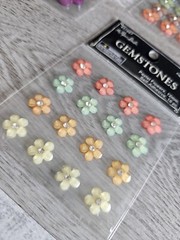 Sticker Lot Flowers Scrapbooking 3D Stickers Floral Gemstone Spring Jolee’s #119