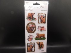 The paper studio stick a bilities Highland Cows stickers 8 pc