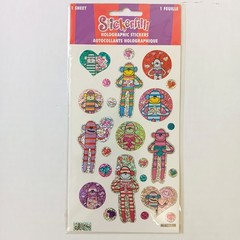 Paper Magic Stickerfitti Sock Monkey Holographic Stickers