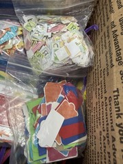 HUGE LOT Scrapbooking Paper Scraps and supplies 12″x12″x8″ BOX B2