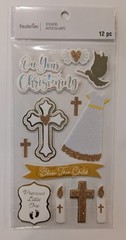 Baby Christening Scrapbooking Stickers by Recollections