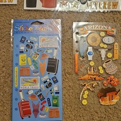 LARGE LOT Scrapbook Stickers Junk Journal Craft Card Making travel fall 1950s