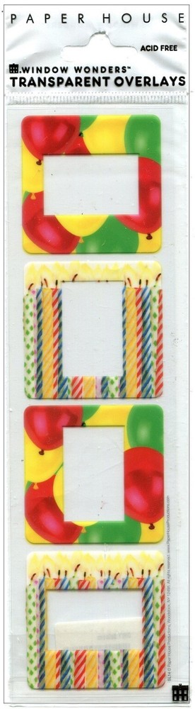 Balloons, Window Wonders, Transparent Overlay, scrapbook embellishment – SL14
