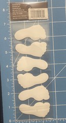 Crafts Stickers Recollections Baby Boy Footprints Feet Toes 6pc