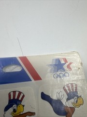 Olympic PERK-UPS Stickers GYMNASTIC EVENTS NIP 1984 Vtg 3 Sheets USA EAGLE LA !