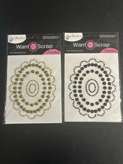 12 Spellbinders Want2Scrap Adhesive Bling, Nestabling. 345