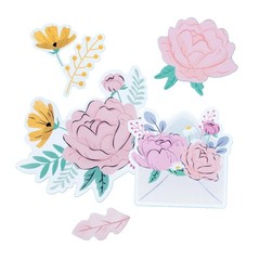 American Crafts RAINBOW AVENUE FLORALS (75pc) EPHEMERA DIE CUTS scrapbooking
