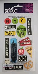 Sticko eksuccess BIG APPLE NYC stickers, 16 pieces in package