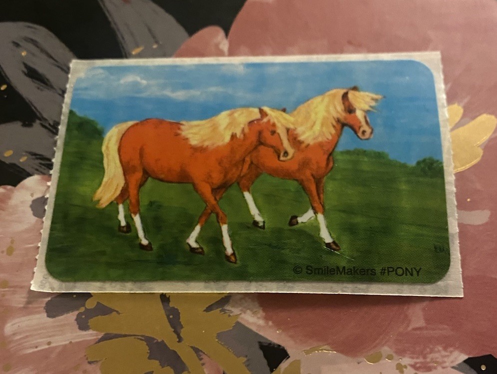 Smile Makers Brown Horses Sticker Module 2×4 Inches