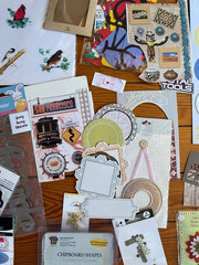 Large Mixed Lot of Metal Paper Thick Cardboard Scrapbooking Accents – includes