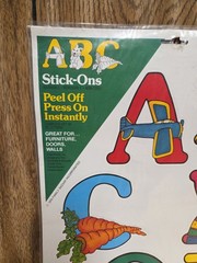 Vintage 1979 Family Bazaar ABC Stick-Ons Stickers All 26 Letters