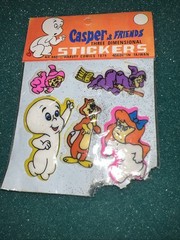 Vtg 1979 Casper & Friends 3d Puff Stickers! 5 In Pack NOS