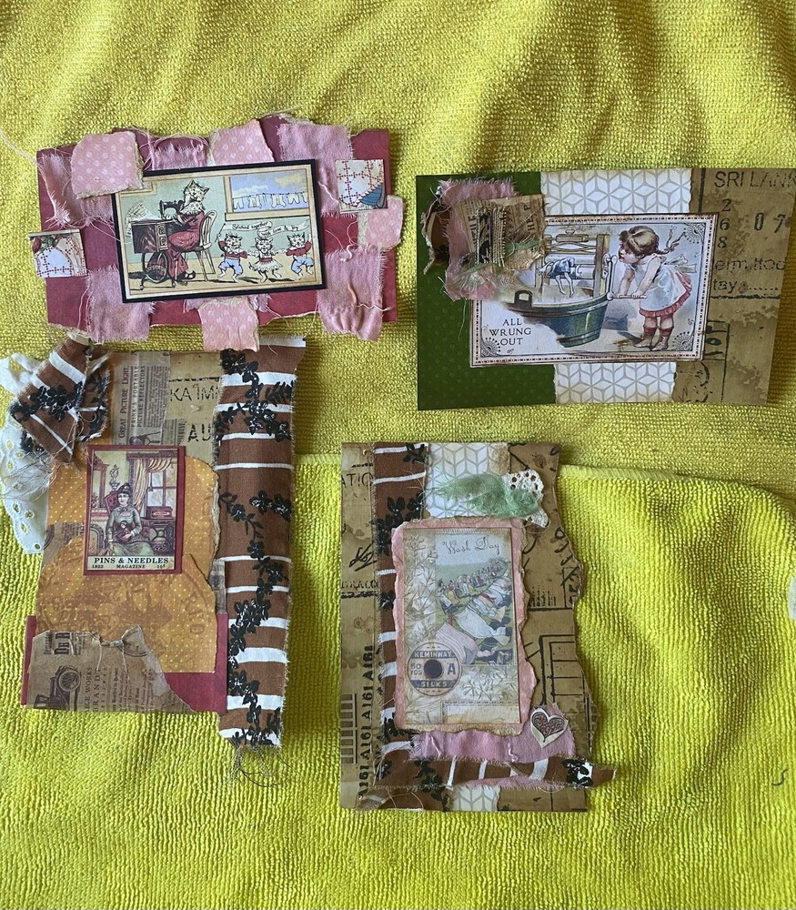 Unique Handmade Ephemera, Scrapbook,Junk Journal,tag,embellishment Mixed Media