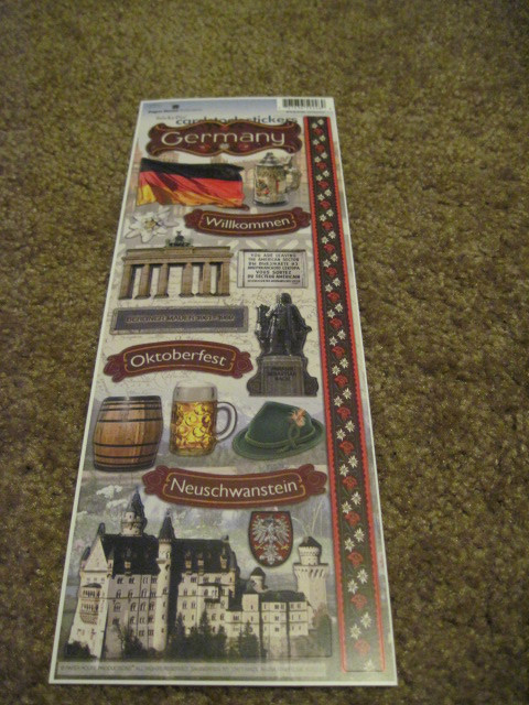 Scrapbooking Stickers Paper House 13″ Germany Octoberfest Neuschwanstein Stein