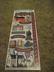 Scrapbooking Stickers Paper House 13″ Germany Octoberfest Neuschwanstein Stein