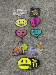 Vintage 1990s Prism Vending Machine Stickers – 9 Individual Stickers