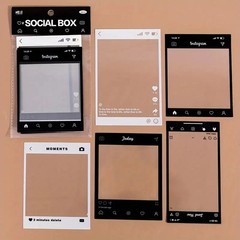 Sticker Pack Sheets of Transparent Retro Adhesive Collage Hand Account Material