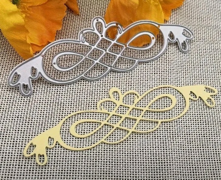 Vintage Page Flourish Scrolling Text Break Fancy Line Art Die Cut Cutting Dies