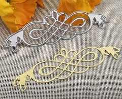 Vintage Page Flourish Scrolling Text Break Fancy Line Art Die Cut Cutting Dies
