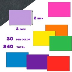 Colored Labels Stickers 3 x 2 Inch Rectangular Moving Labels 8 Colors Large C…