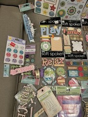 NEW Mixed Lot of 25 Stickers And Scrapbook Materials