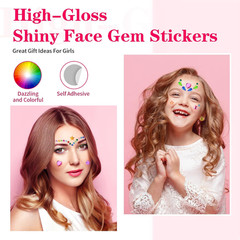 407Pcs Gem Stickers Crafts for Kids, Self Adhesive Jewel Stickers, Acrylic Bling