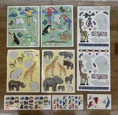 🐯 Huge Lot Of Zoo Safari Desert Animals Stickers Vintage Scrapbook Crafts Gifts