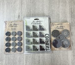 Tim Holtz Idea-ology Lot Of 3 Time Pieces-Corners-Muse tokens Art