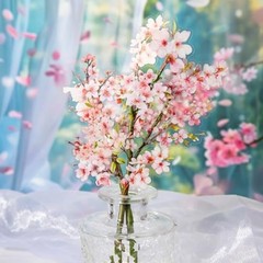 180 Pcs Pink Garden Flower Stickers – Waterproof Cherry, Peony, Tulip for Journa