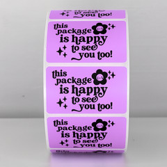 Happy to See You Stickers Labels Small Business Packaging Supplies