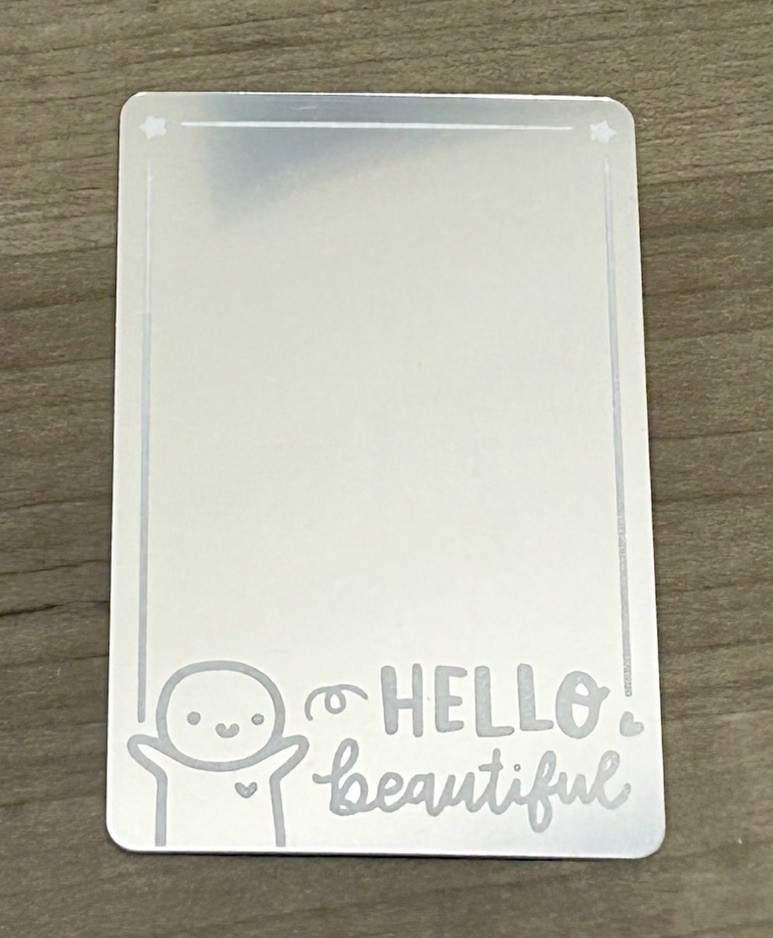 New Once More With Love ❤️ “Hello Beautiful” Munchkin Mirror Washi Card OMWL