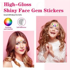407pcs Gem Stickers Crafts for Kids, Self Adhesive Jewel Stickers, Acrylic Bl…