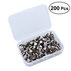 200pcs Paper Fasteners Brass Plated Brads Brads with Storage Box for Crafts DIY