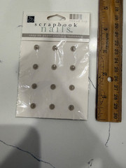 Scrapbook Interiors Nails Round Top Snap-On Paper-Crafting Fastener Taupe Color