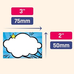 Comic Stickers for s, 250 Pack, 10 Superhero Designs, 3×2 Inch, Multicolor