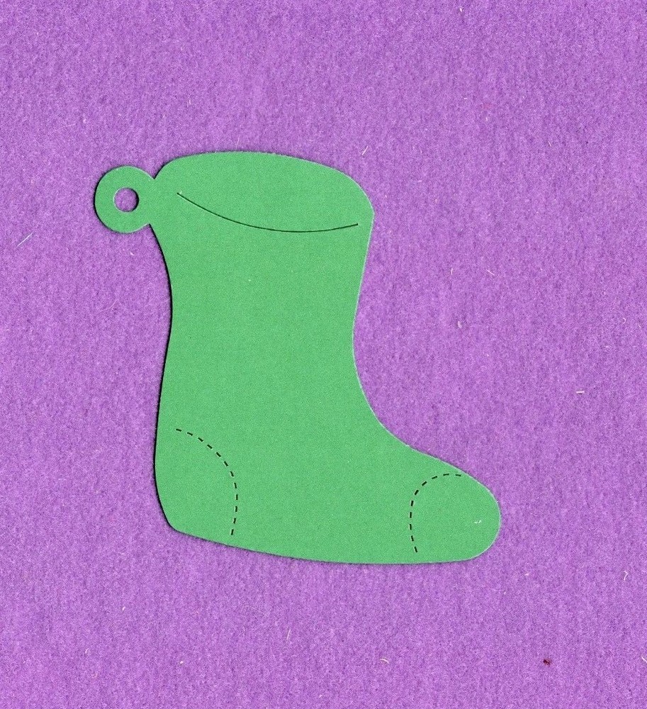 CHRISTMAS STOCKING die cuts scrapbook cards