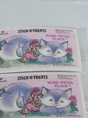 3 Vintage 1983 Hallmark Stick-r-treats Rose Petal Place Sticker Treats Sheet