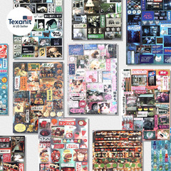 990Pcs Japanese Sticker Book for Scrapbook Heisei Retro Comic Books Style Kawaii