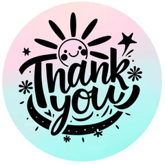 Thank You Stickers Pack of 50 – Round Labels for Orders, Gifts & Pack 2″