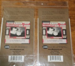 (2) All My Memories Text Styles Twill Sayings My Father & Mother of Mine NIP